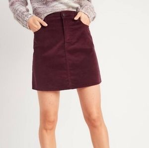 Old Navy | 24 Burgundy Velvet Mini Skirt